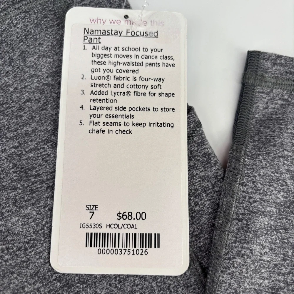 Ivivva Leggings Bundle Kids Size 7 Gray Blue Rhythmic Crop Namastay Focused Pant
